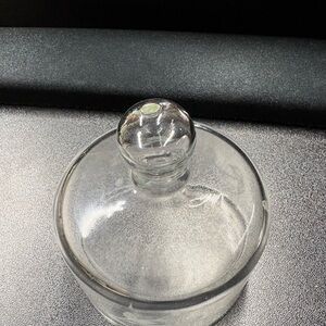 Clear Glass Apothecary Jar with Lid - Clear/Etched Glass Baby cake butter dish